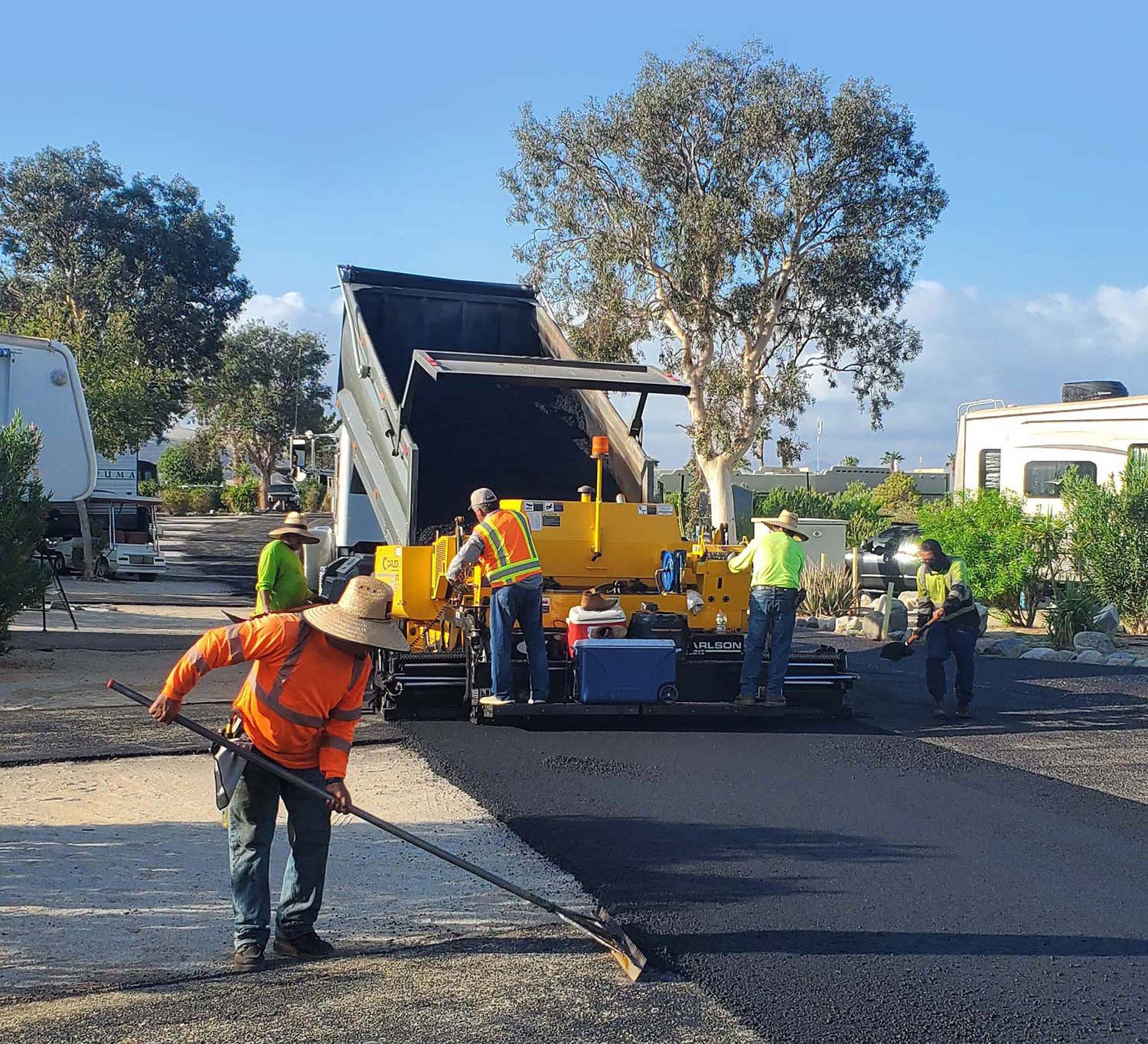 Paving work by All-Pro Asphalt Company in San Diego